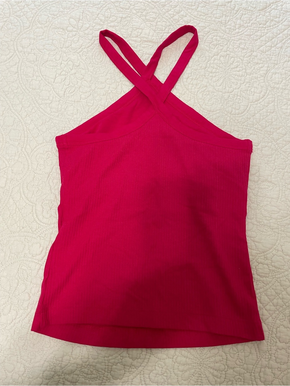 Women's Dark  Pink Crossback Tank Top